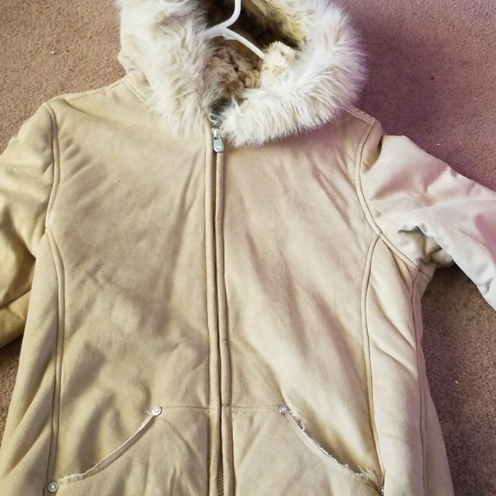 Cream color kids jacket size large 14
